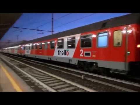 EC 160 Thellò Milano - Marsiglia con E444.009 a Savona del 21-12-2014