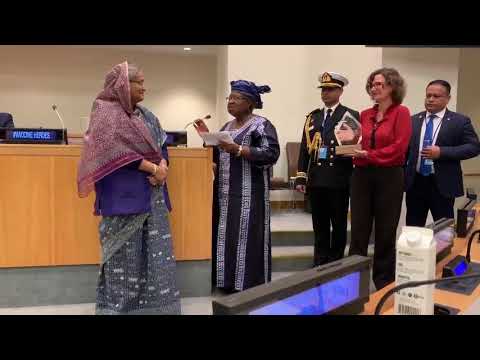 Prime Minister Sheikh Hasina receives 'Vaccine Hero' award