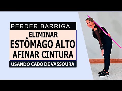 🔴 ELIMINAR ESTÔMAGO ALTO, AFINAR CINTURA E CORRIGIR A POSTURA USANDO CABO DE VASSOURA - Vídeo 1019