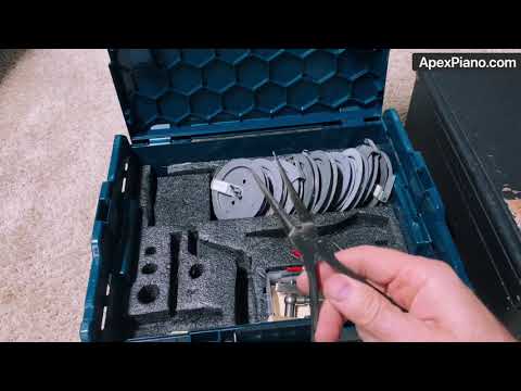 Piano String Tools - Tools Needed to Change a Broken Piano String - look inside the tool kit