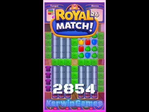 Royal Match Level 2854 - No Boosters Gameplay