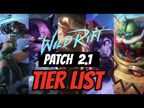 PRO Player BEST Champion TIER LIST - Wild Rift Patch 2.1 in (LoL Mobile)