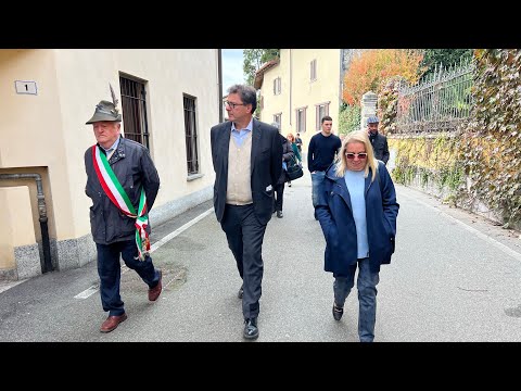 Il ministro dell’Economia Giorgetti a Cazzago Brabbia