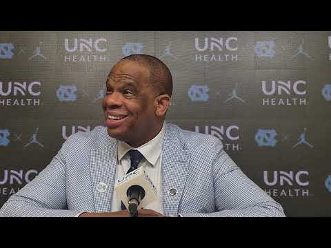 Hubert Davis press conference, statement from AD Bubba Cunningham after #UNC win over #Duke