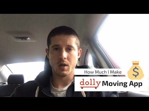 Part of a video titled How Much Money I Make with the Dolly Moving App - YouTube