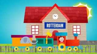 Trein meisje videogeboortekaartje