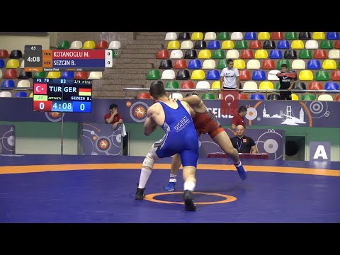 1/4 FS - 79 kg: M. KOTANOGLU (TUR) v. B. SEZGIN (GER)