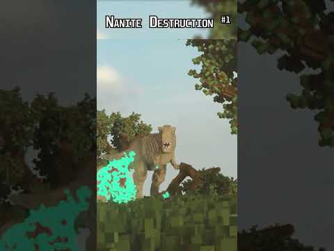 Nanites vs T-rex #teardown #gaming #minecraft