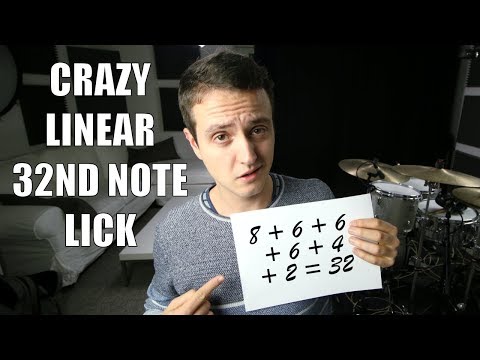 Crazy Linear 32nd Note Lick - Daily Drum Lesson