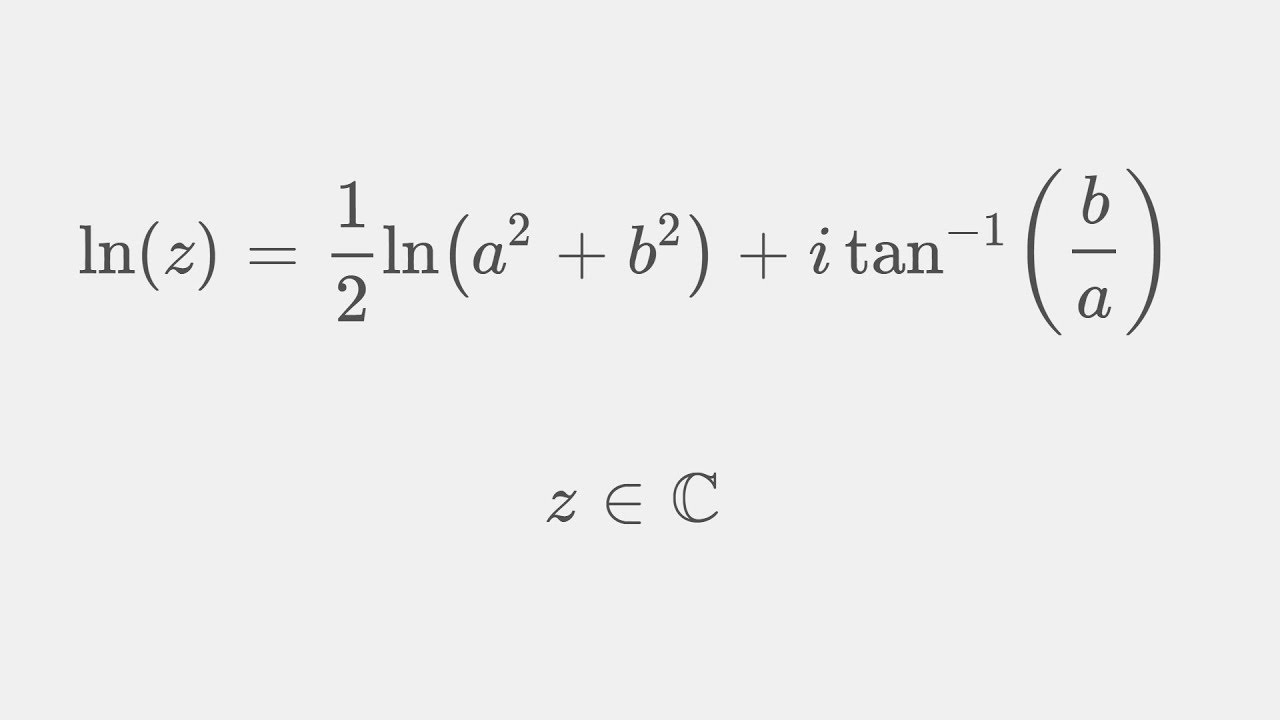 The natural logarithm of a complex number ft. Math made Easy