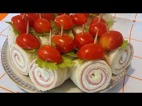 🍀Brzi rolat od tortilja❗️Bez pečenja za 10 minuta🍥