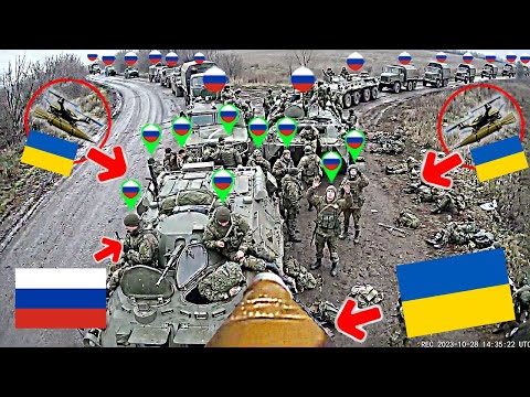 Ukrainian Azov FPVs Destroyed a Huge Russian Convoy Near Pokrovsk!