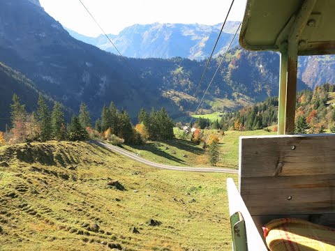Luftseilbahn Spies - Sinsgäu Talfahrt 2021 - cable car Switzerland téléphérique Suisse