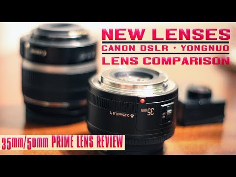 ✔ NEW LENSES | Canon DSLR + Yongnuo 35/50mm Prime Lens Review!