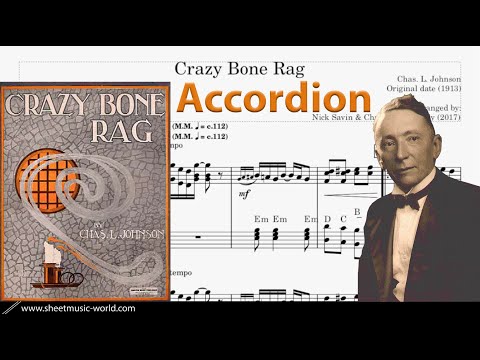 Crazy Bone Rag (1913) Accordion - Charles Leslie Johnson (Sheets Accordion - Tutorial score)