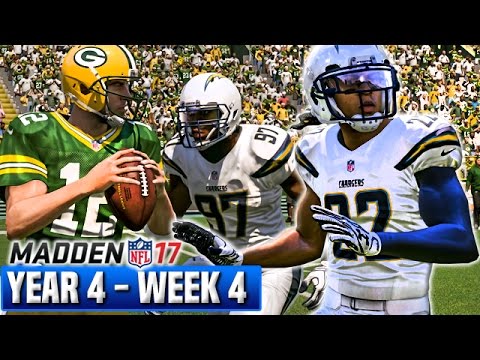 Madden 17 Chargers Franchise Year 4 - Week 4 @ Packers | Ep.75
