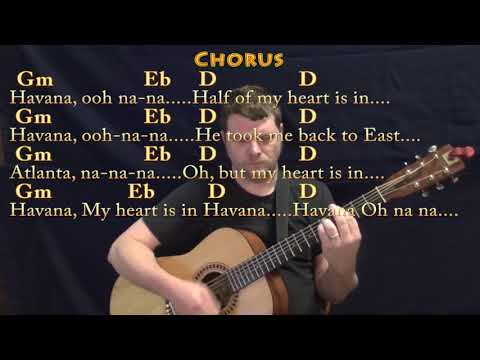 Havana (Camila Cabello) Guitar Lesson Chord Chart in Gm with Chords/Lyrics
