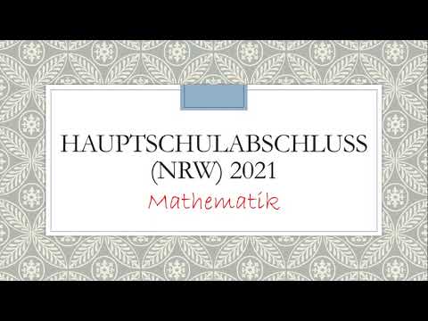 INFO Hauptschulabschluss MATHE 2021 NRW #ZAP #ZP #Abschluss21 #Mathe # Vorbereitung # 2021