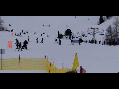 skiing down BUNNY slopes