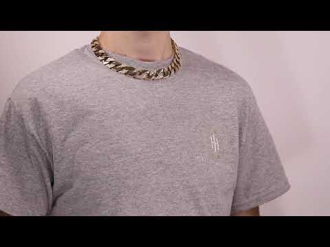 B12_20 - 9ct Gold Solid Square Curb Chain - 16mm