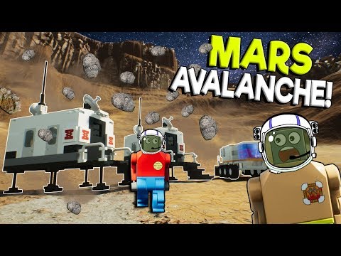 LEGO MARS AVALANCHE SURVIVAL MISSION! -  Brick Rigs Gameplay Challenge - Lego Space Roleplay
