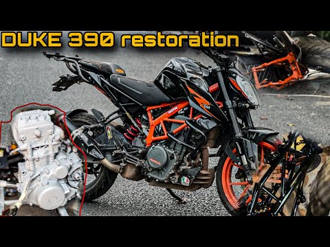 Duke 390 restoration||😍Half work completed||👌