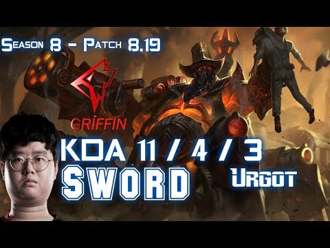GRF Sword URGOT vs RYZE Mid - Patch 8.19 KR Ranked