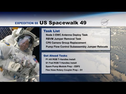 Expedition 55 US Spacewalk 49 - Tasks (Live from the ISS/NASA)