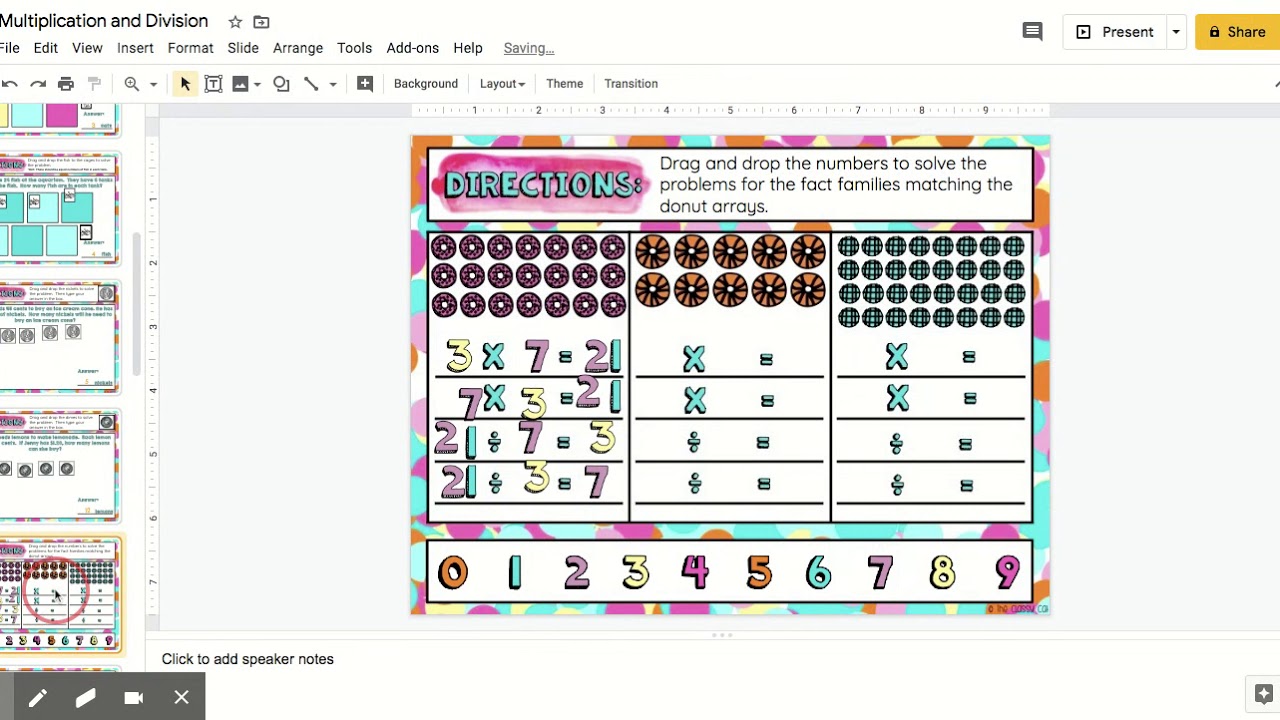 Multiplication and Division Google Slides