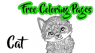 Free Cats Coloring Pages