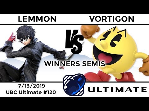 UBC Ultimate #120: Winners Semis - Lemmon (Joker, Pokemon Trainer) vs Vortigon (Pac-Man)