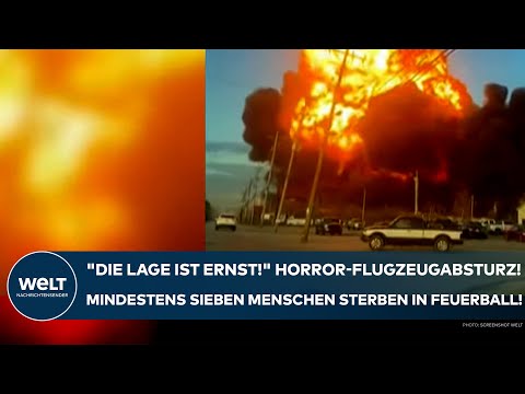 USA: "Lage ist ernst!" Flugzeugabsturz! Mindestens sieben Menschen sterben in Feuerball!