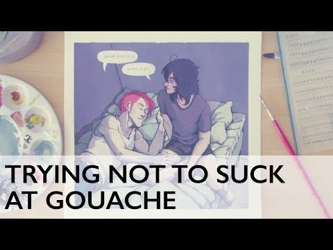 Good Morning/Good Night – gouache painting timelapse