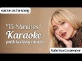 Karaoke 15 Minutes Sabrina Carpenter With Backing Vocals Same As In The Song Instrumental