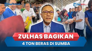 Bagikan 4 Ton Beras Gratis di Sumba Barat Daya, Zulkifli Hasan: Rakyat Tidak Boleh Kesulitan