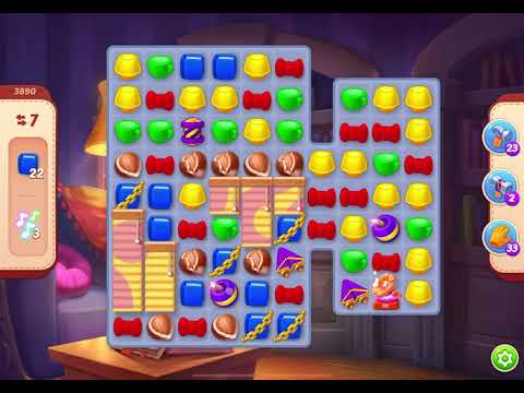 HomeScapes Level 3890 no boosters (17 moves)