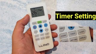 How To Set Timer In Lloyd Window AC Remote Setting