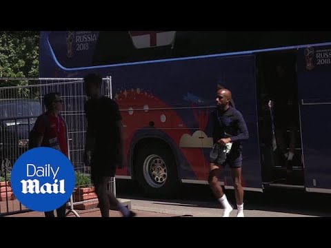 England squad arrive in Kaliningrad for Belgium clash
