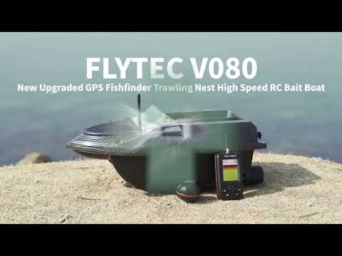 Flytec V080 New Upgraded GPS Fishfinder Trawling Nest High Speed RC Bait Boat to Recommend For You