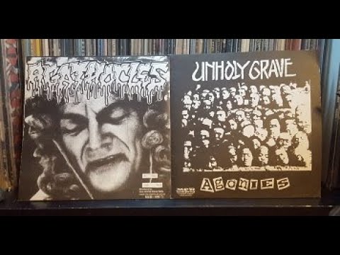 UNHOLY GRAVE - ' Agonies ' b/w AGATHOCLES - ' No Gain...Just Pain '  [7 Inch]