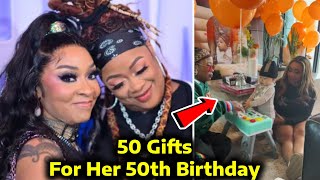 Da Brat Gets Spoiled By Judy With 50 Gifts For Her 50th Birthday Including Books, Backpacks