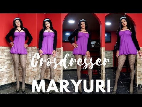 CROSSDRESSER, MARYURI IN A PARTY DRESS 😍 #crossdesser