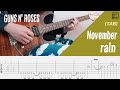 [TAB] Guns N' Roses - November rain Guitar solo (+backing track)