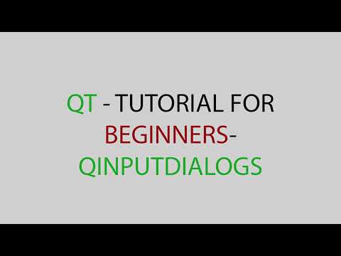 COS2614 QT TUTORIAL - INPUT DIALOG