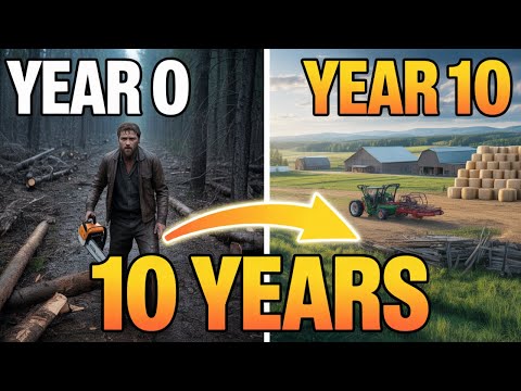 I SPENT 10 YEARS BUILDING A FARM WITH $0 AND A CHAINSAW | FS25 | The Complete Story