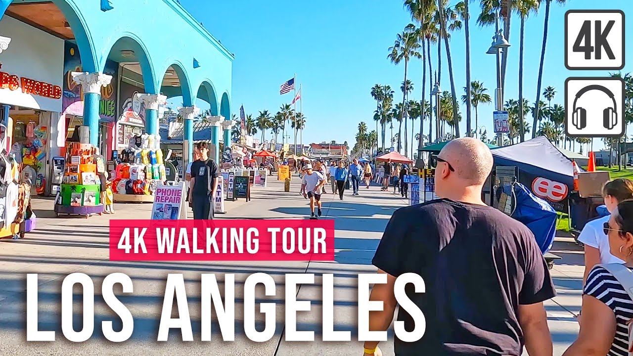 Immersive street-level walking tour through Los Angeles, CA, United States, showcasing authentic urban landscapes, local architecture, and the vibrant atmosphere of the city's neighborhoods