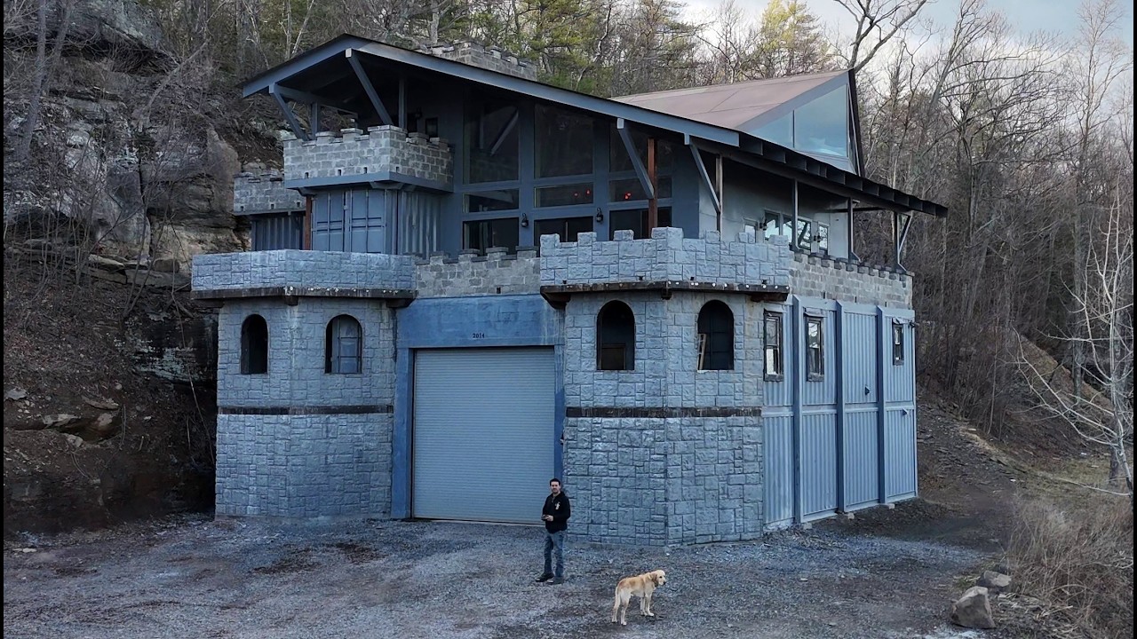 Making my shipping container castle look more like a castle