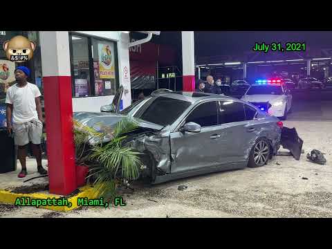 Major Collision at Gas Station - Miami, FL - July 31, 2021