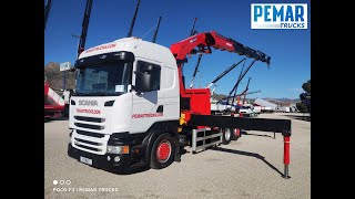 Camion plate-forme Scania R 450 6X2 GRUA HMF 5020 K-5 CAJA FIJA - BDF - PLATAFORMA EURO 6 à vendre - Image 4 | Autoline BF Camion plate-forme Scania R 450 6X2 GRUA HMF 5020 K-5 CAJA FIJA - BDF - PLATAFORMA EURO 6 | Image 4 - Autoline