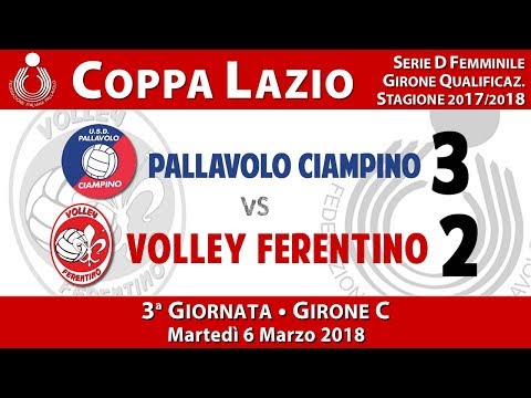 Coppa Lazio 3a: Pallavolo Ciampino - Volley Ferentino 3-2